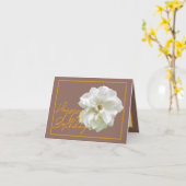 Beautiful White Rose Flower Pretty Happy Birthday Kaart (Gele Bloem)