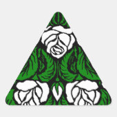 BEAUTIFUL WHITE ROSES TRIANGLE STICKER (Voorkant)