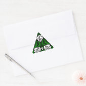 BEAUTIFUL WHITE ROSES TRIANGLE STICKER (Envelop)