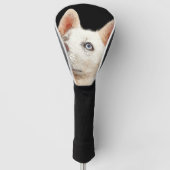 Beautiful White Siberian Husky Dog Golfheadcover (Voorkant)