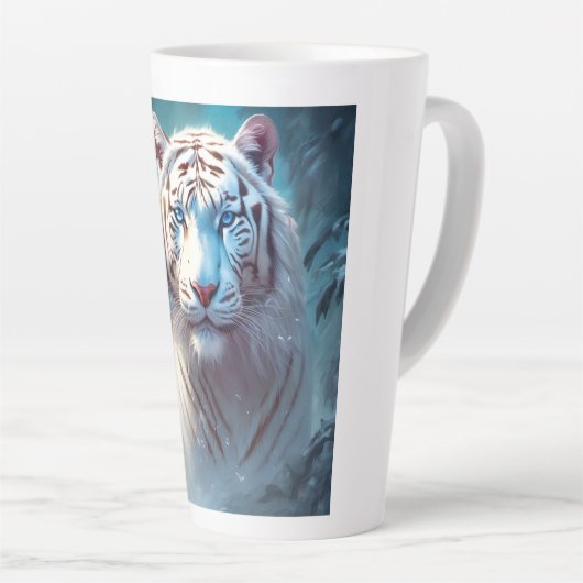 Beautiful White tiger Latte Mok (Rechterhoek)