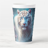 Beautiful White tiger Latte Mok (Voorkant)