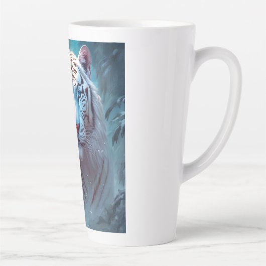 Beautiful White tiger Latte Mok (Rechts)
