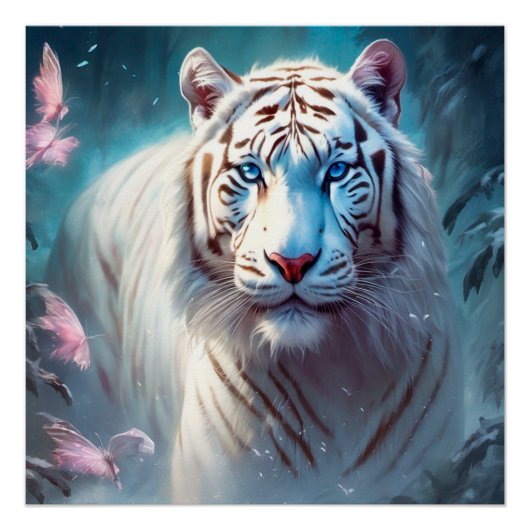 Beautiful White tiger Perfect Poster (Voorkant)