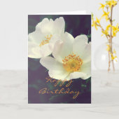 Beautiful Wild Rose Happy Birthday Card Kaart (Gele Bloem)
