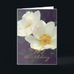 Beautiful Wild Rose Happy Birthday Card Kaart<br><div class="desc">A beautiful happy birthday card inspired by a blooming wild rose.</div>