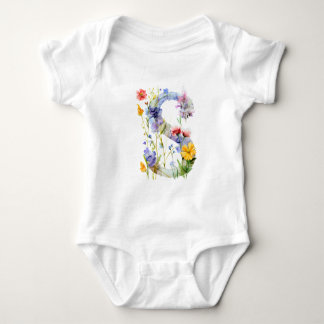 Beautiful Wildflower Butterfly Monogram Romper
