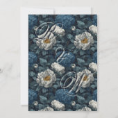 Beautiful Wildflower Peonies Flower Fall Wedding Kaart (Achterkant)