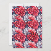 Beautiful Wildflower Peonies Flower Wedding Kaart (Achterkant)