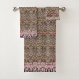 Beautiful William Morris Floral Lined in Pink Lace Bad Handdoek