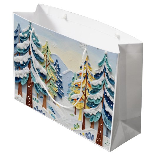 Beautiful Winder Scene | Enchanted Forest Groot Cadeauzakje (Achterkant Gekanteld)