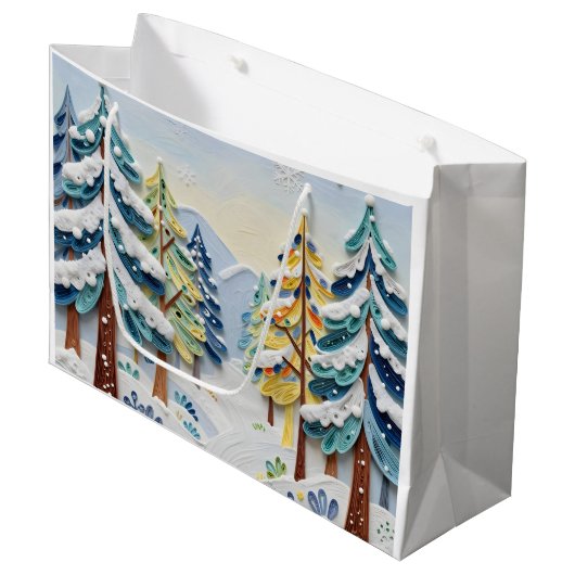 Beautiful Winder Scene | Enchanted Forest Groot Cadeauzakje (Voorkant Gekanteld)