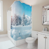 Beautiful winter nature landscape, amazing mountai douchegordijn (In situ)