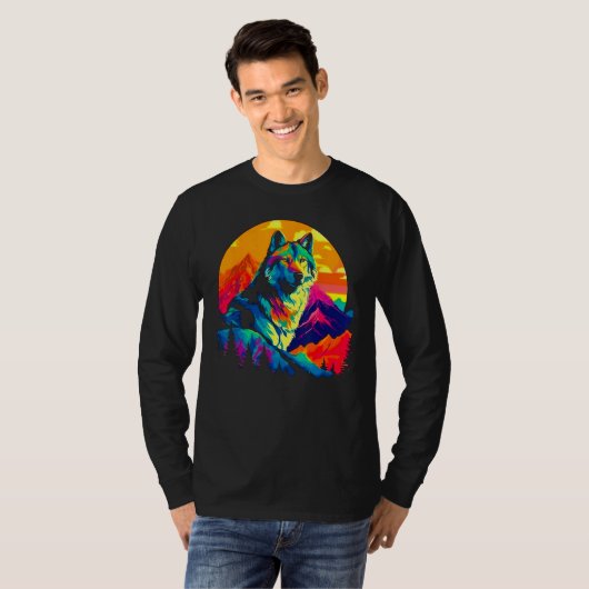 Beautiful Wolf Art T-shirt (Voorkant volledig)