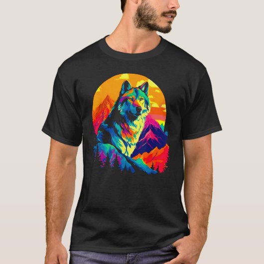 Beautiful Wolf Art T-shirt (Voorkant)
