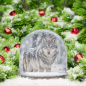 Beautiful Wolf Wildlife Christmas Holiday Sneeuwbol (Kerstmis)