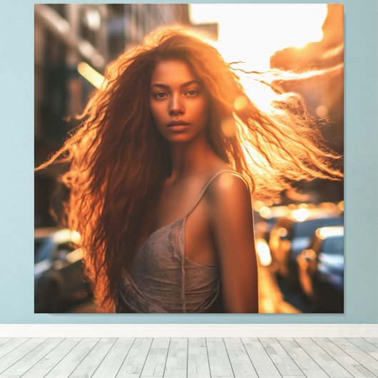 BEAUTIFUL WOMAN #12 CANVAS AFDRUK (Insitu (Houten vloer))