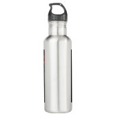 Beautiful Woman with Green Eyes and Red Rose Waterfles (Achterkant)