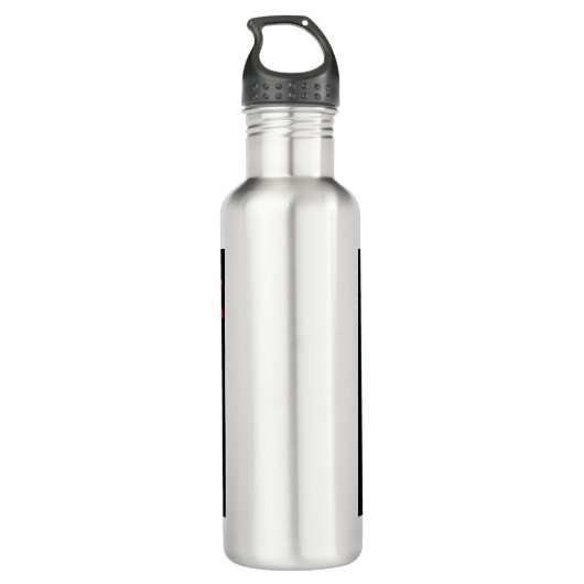 Beautiful Woman with Green Eyes and Red Rose Waterfles (Achterkant)