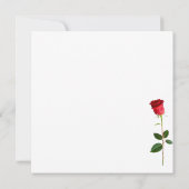 Beautiful Woman with Red Rose Blank (Achterkant)