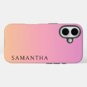 Beautiful Yellow and Pink Ombre Personalized  Case-Mate iPhone Case (Achterkant (horizontaal))