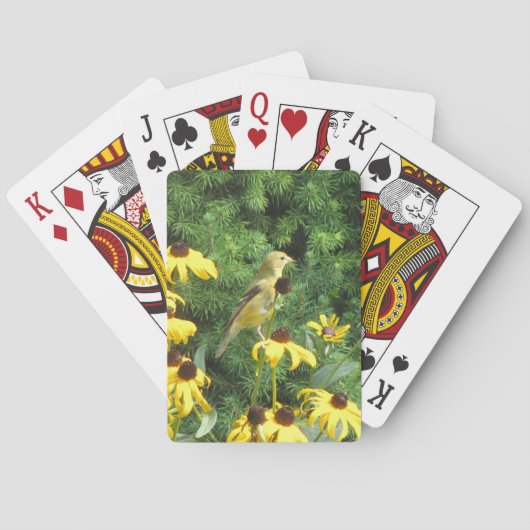 Beautiful Yellow Bird Deck of Playing Cards Pokerkaarten (Achterkant)