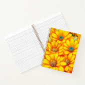 Beautiful yellow flower pattern notitieboek (Binnen)