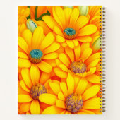 Beautiful yellow flower pattern notitieboek (Achterkant)