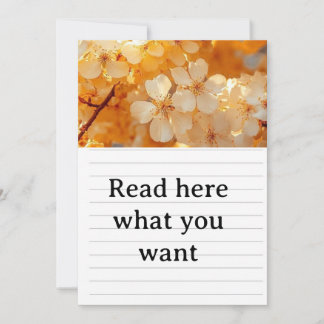 Beautiful Yellow Flower Wedding Invitation - Elega Kaart