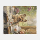 Beautiful Yorkie Fleece Deken (Voorkant (Horizontaal))
