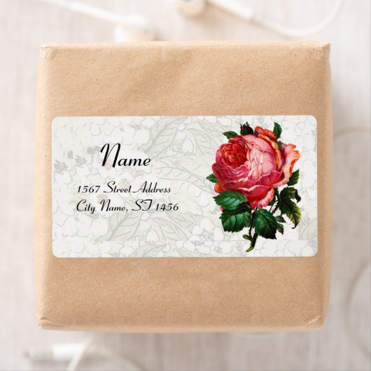 BEAUTIFULE PINK ROSE ETIKET (Insitu)