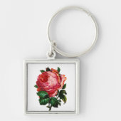 BEAUTIFULE PINK ROSE SLEUTELHANGER (Voorkant)