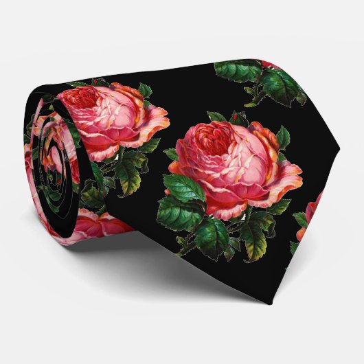 BEAUTIFULE PINK ROSE STROPDAS (Opgerold)