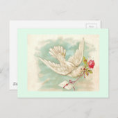 BEAUTIFULE Victoriaans dove letter Briefkaart (Voorkant / Achterkant)