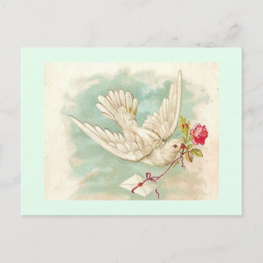BEAUTIFULE Victoriaans dove letter Briefkaart (Voorkant)