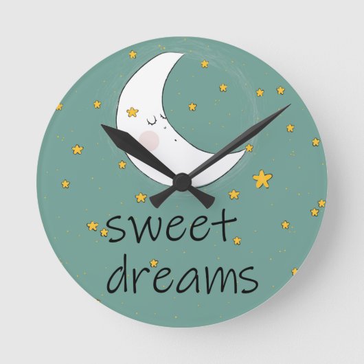 BEAUTIFULE WALL CLOCK SWEET DREAMS RONDE KLOK (Voorkant)
