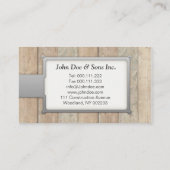 Beautifull Constructions/Carpentry Visitekaartje (Achterkant)