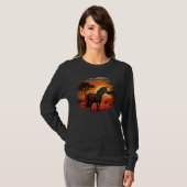 Beautifull Zebra Sunset on vintage Zebra T-shirt (Voorkant volledig)