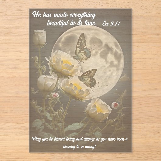 Beautifully and Wonderfully Made Acryl Uitnodigingen (Voorkant)