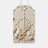 Beautifully elegant seashells and corals inspired  cadeaulabel (Achterkant)