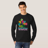 Beautifully Incomplete Colorful Puzzle Piece T-shirt (Voorkant volledig)