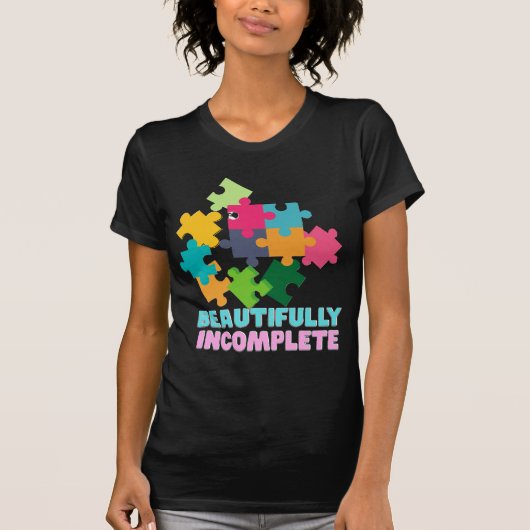 Beautifully Incomplete Colorful Puzzle Piece T-shirt (Voorkant)