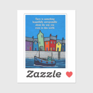 Beautifully Unrepeatable Inspirational Coastal Sticker