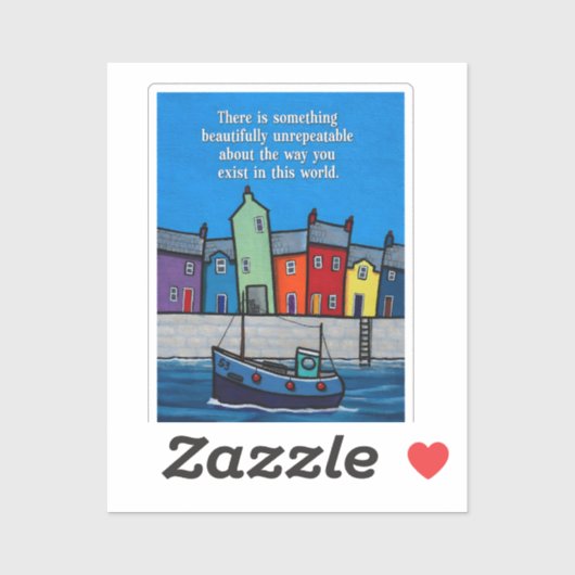 Beautifully Unrepeatable Inspirational Coastal Sticker (Vel)
