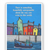 Beautifully Unrepeatable Inspirational Coastal Sticker (Voorkant)