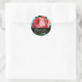 BEAUTIFUME PINK ROSE Dank u Ronde Sticker (Tas)