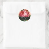 BEAUTIFUME PINK ROSE Dank u Ronde Sticker (Tas)