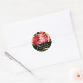 BEAUTIFUME PINK ROSE Dank u Ronde Sticker (Envelop)