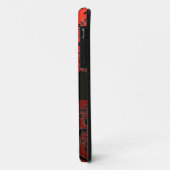 BEAUTIFUME PINK ROSE RED BLACK DAMASK RUBY MONOGRA Case-Mate iPhone CASE (Achterkant/links)