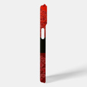 BEAUTIFUME PINK ROSE RED BLACK DAMASK RUBY MONOGRA Case-Mate iPhone CASE (Achterkant / Rechts)